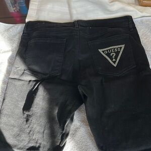 Guess Black Jeans with Logo Detail